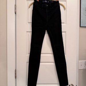 Hollister Black Skinny Jeans, W24, L30, Pre-owned